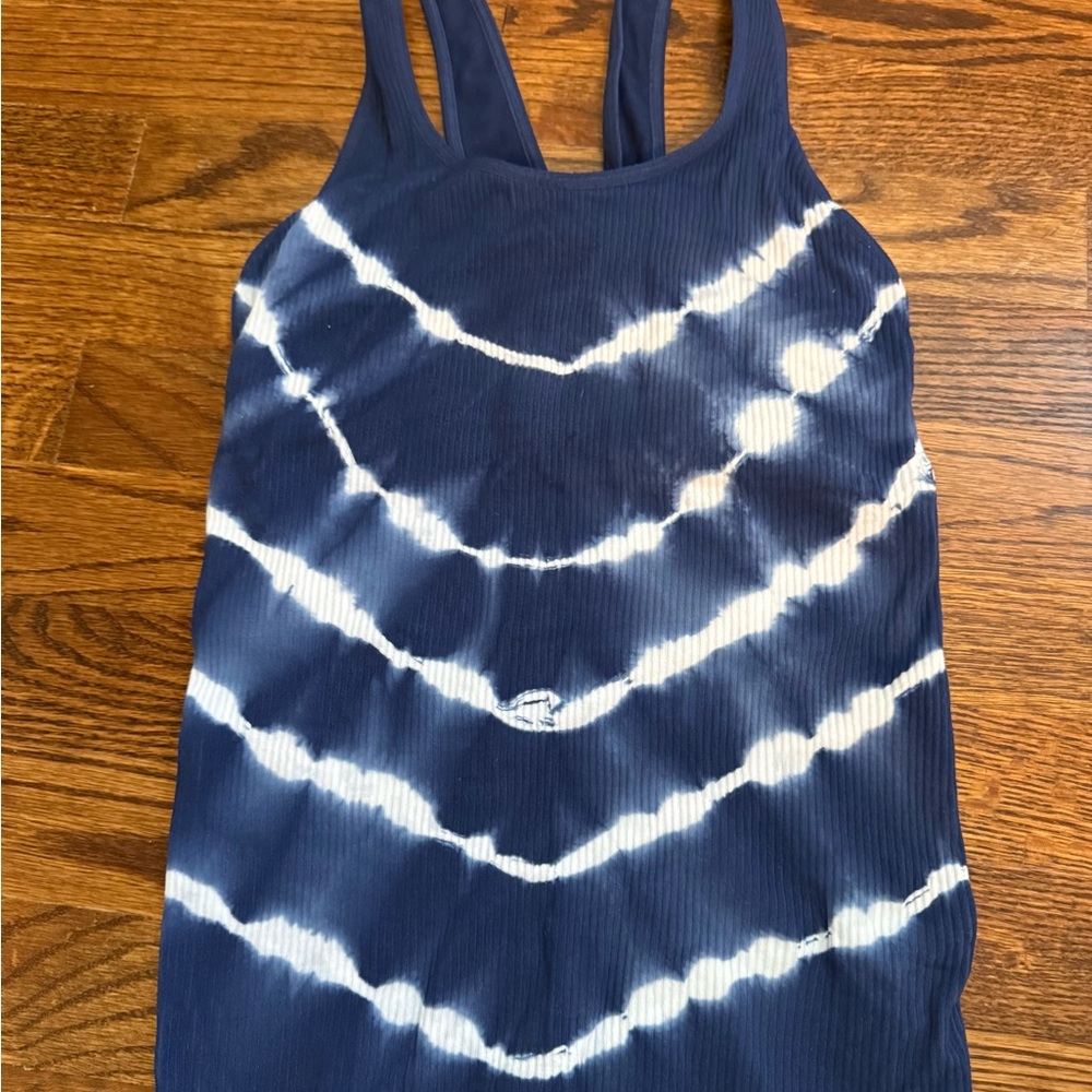 Spiritual Gangster Navy and White Tank Top